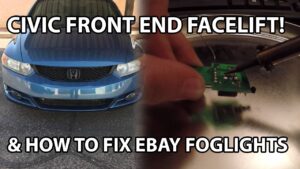 06 Civic Coupe gets a 09-11 Facelift, and I try to fix eBay foglights