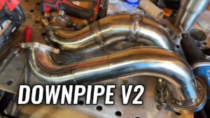 We made it to the midwest! New downpipe for the Turbo K20 Hatch!